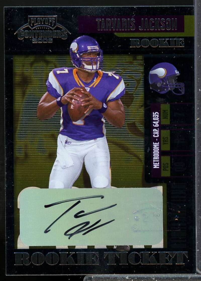Tarvaris Jackson AU Rookie Card 2006 Playoff Contenders Rookie #108  Image 1