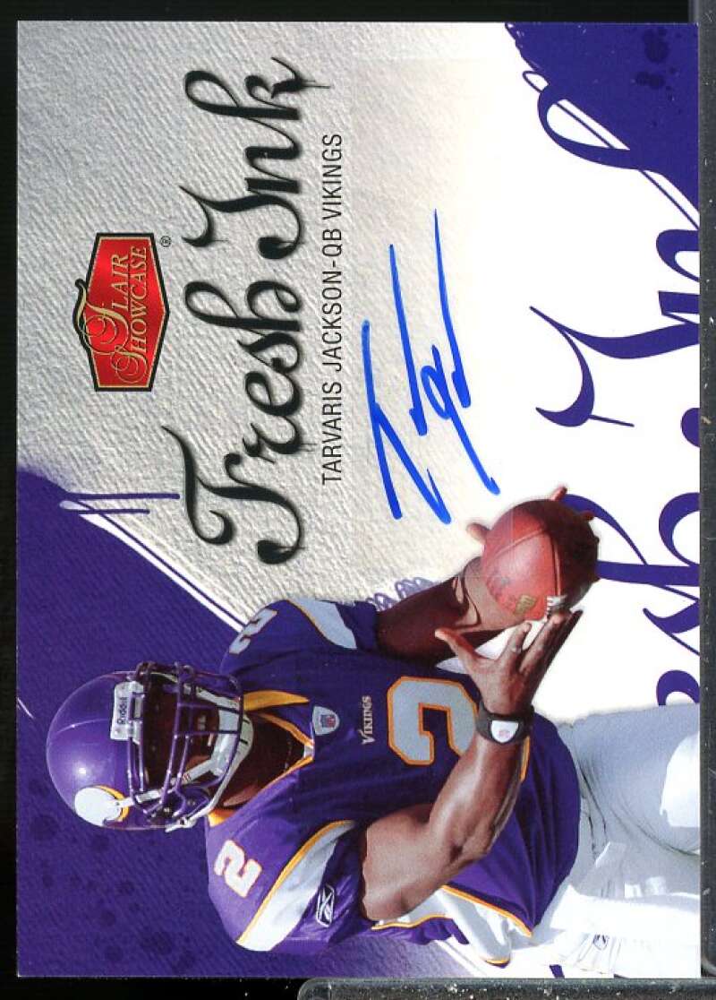 Tarvaris Jackson Card 2006 Flair Showcase Fresh Ink Rookie Auto #FITJ  Image 1