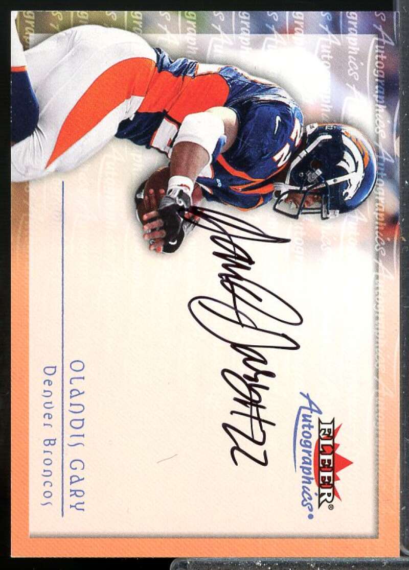 Olandis Gary Card 2000 Fleer Tradition Autographics #55  Image 1
