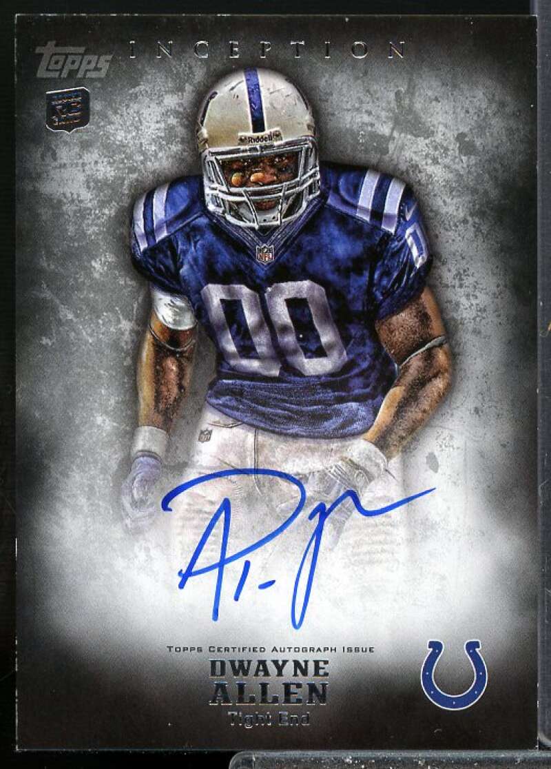Dwayne Allen Rookie Card 2012 Topps Inception Rookie Auto #124  Image 1