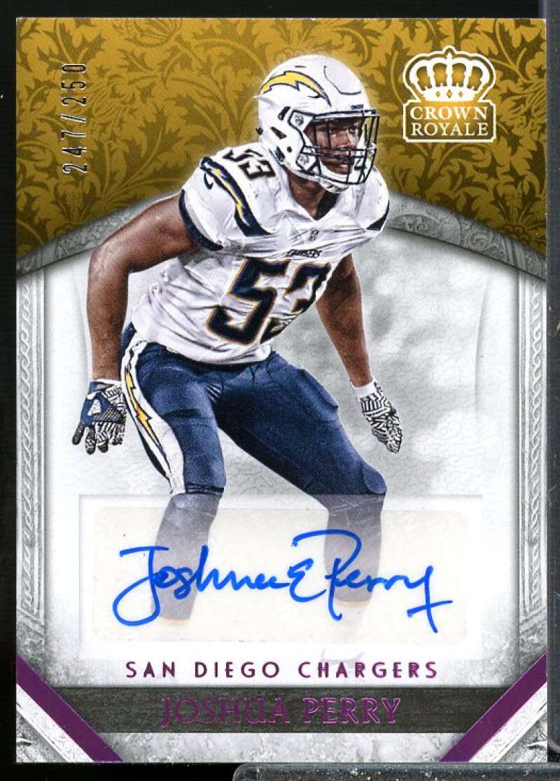 Joshua Perry/250 Card 2016 Crown Royale Rookie Autographs Pink #41  Image 1