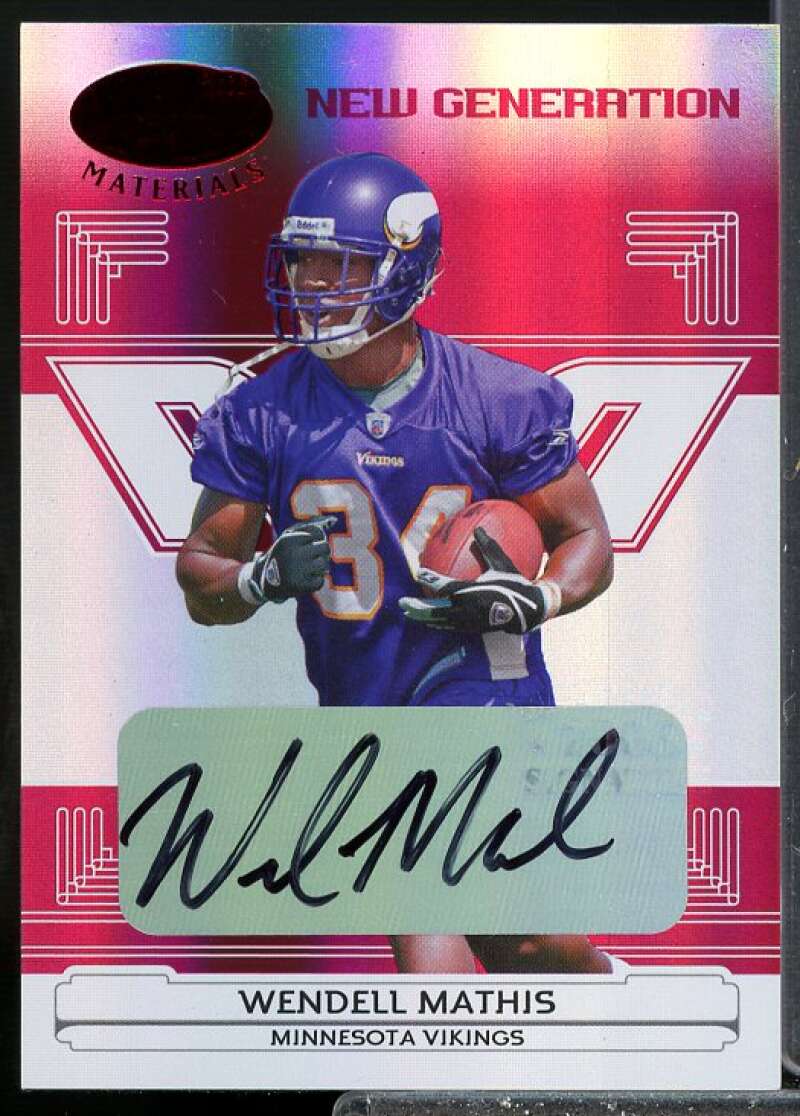 Wendell Mathis Rookie 2006 Leaf Certified Materials Mirror Red Signatures #173  Image 1