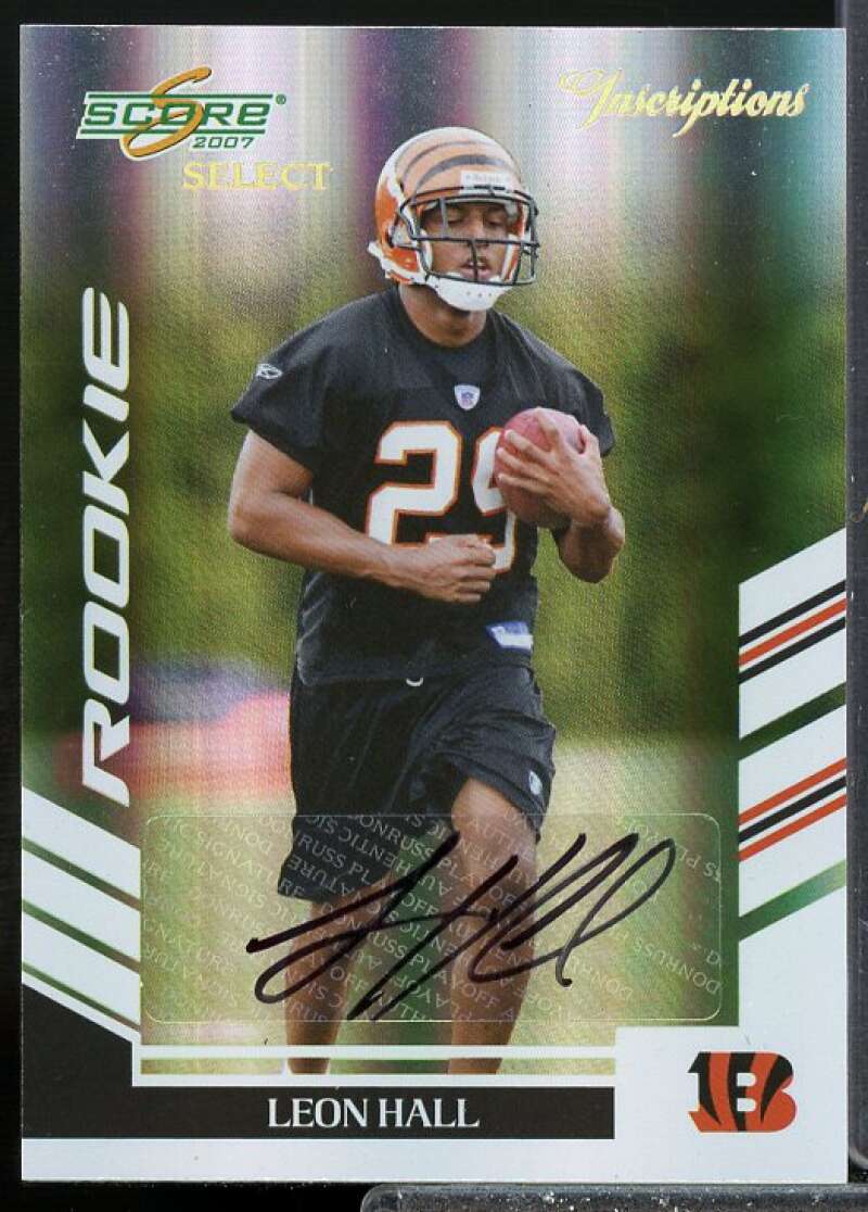 Leon Hall/40 Rookie Card 2007 Select Inscriptions Rookie Auto #338  Image 1