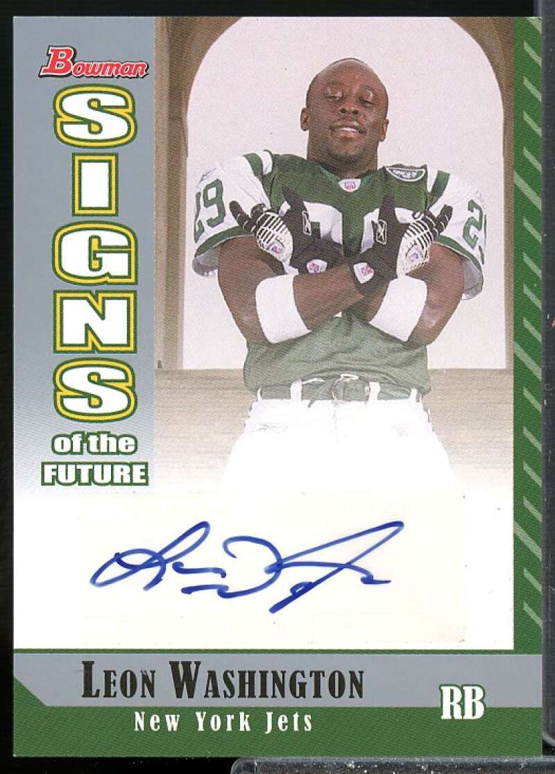 Leon Washington F Card 2006 Bowman Signs of the Future #SFLW  Image 1