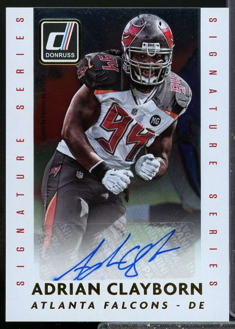 Adrian Clayborn Rookie Card 2015 Donruss Signature Series Insert #DSSAC  Image 1