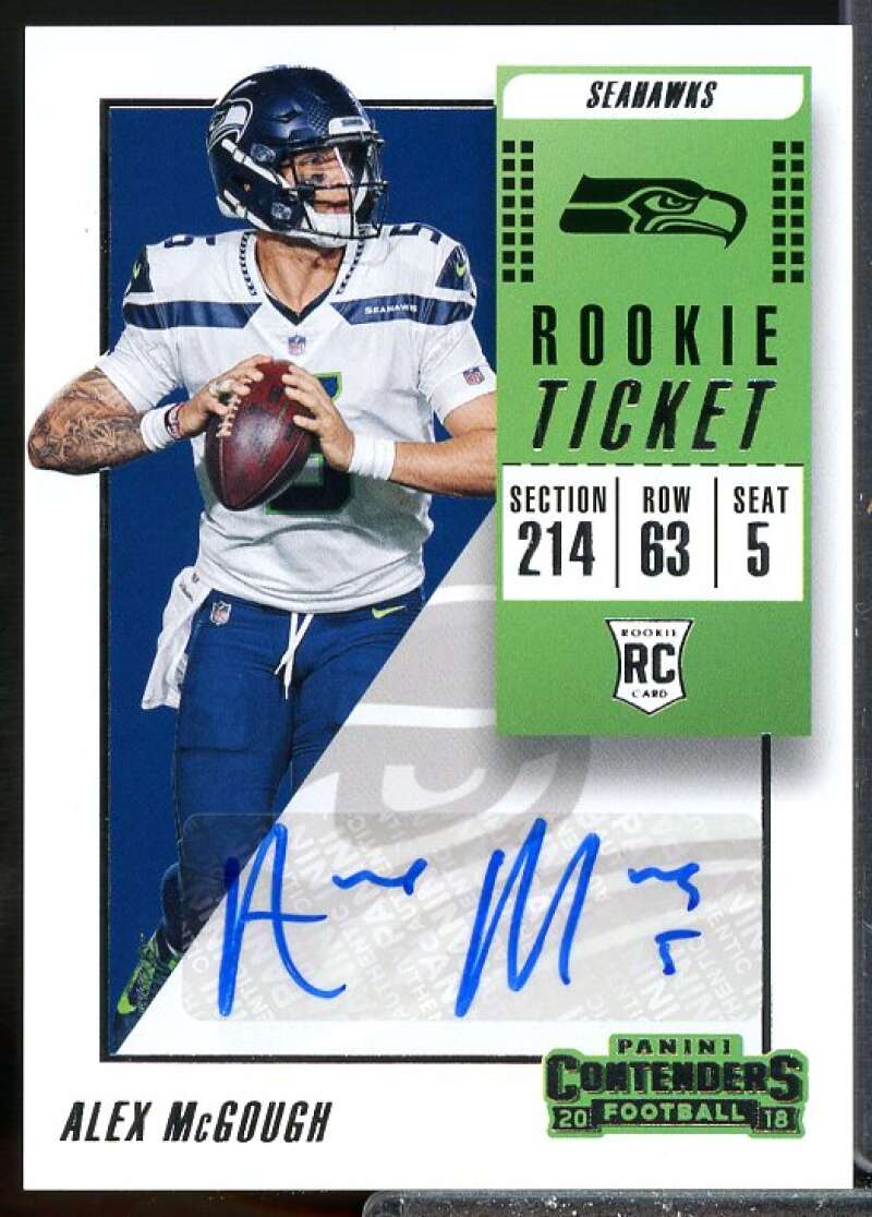 Alex McGough AU Rookie Card 2018 Panini Contenders Rookie #241  Image 1