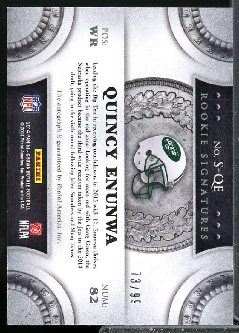 Quincy Enunwa/99 Rookie 2014 Crown Royale Rookie Signatures Retail Bronze #SQE  Image 2