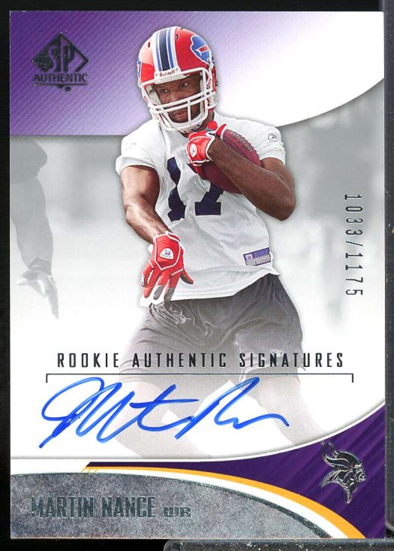Martin Nance AU Rookie Card 2006 SP Authentic Rookie Auto #212  Image 1