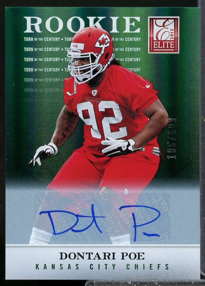 Dontari Poe/599 Rookie 2012 Elite Turn of the Century Rookie Autographs #122  Image 1