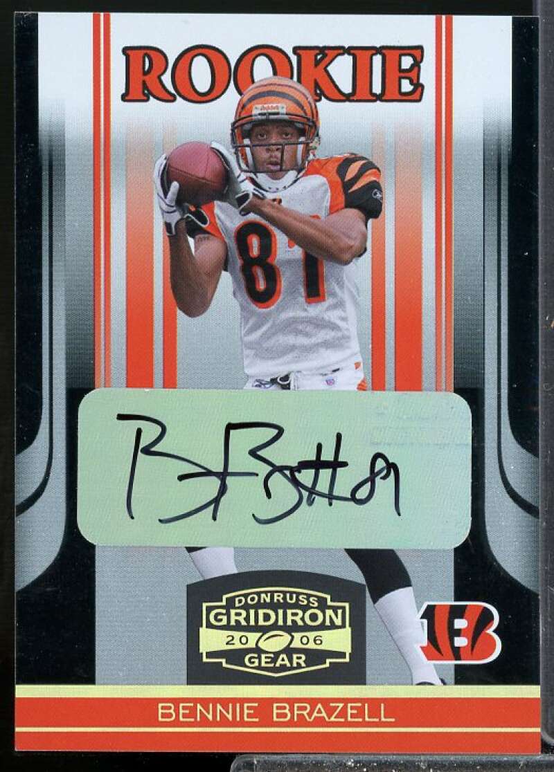 Bennie Brazell Rookie 2006 Donruss Gridiron Gear Rookie Auto Gold Holofoil #111  Image 1