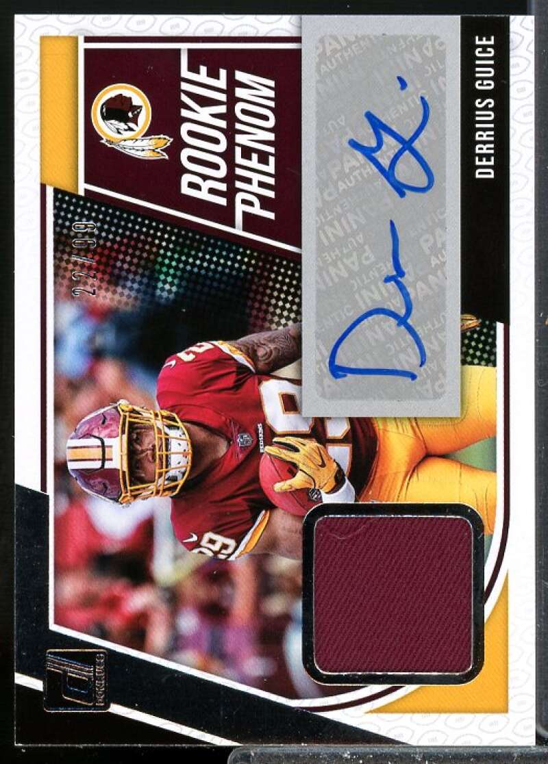 Derrius Guice/99 Rookie Card 2018 Donruss Rookie Phenom Jersey Autographs #7  Image 1