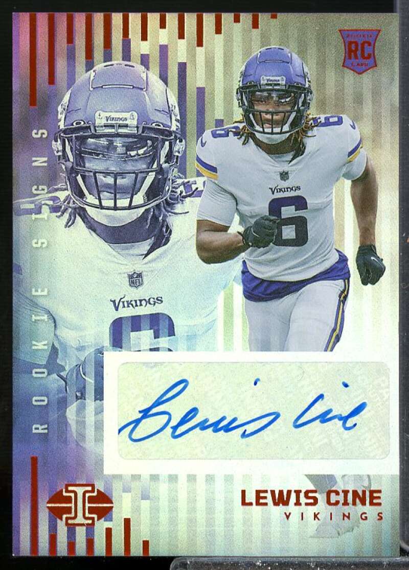 Lewis Cine Rookie Card 2022 Panini Illusions Rookie Signs Auto Orange #13  Image 1