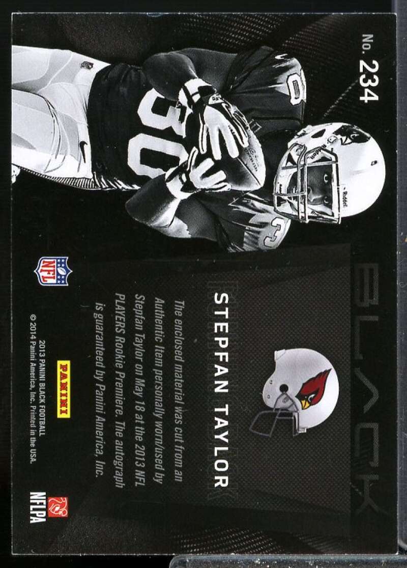 Stepfan Taylor Rookie 2013 Panini Black Rookie Signature Materials Prime #234  Image 2