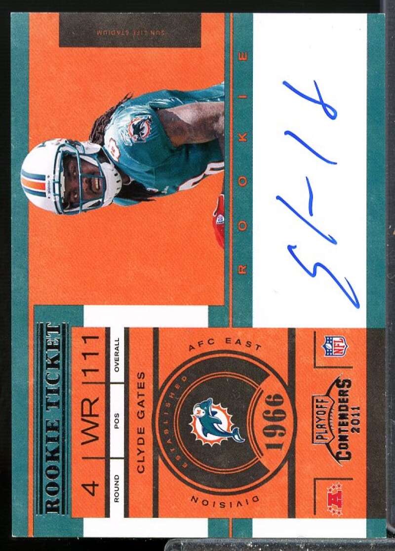 Clyde Gates AU Rookie Card 2011 Playoff Contenders Rookie Auto #226A  Image 1