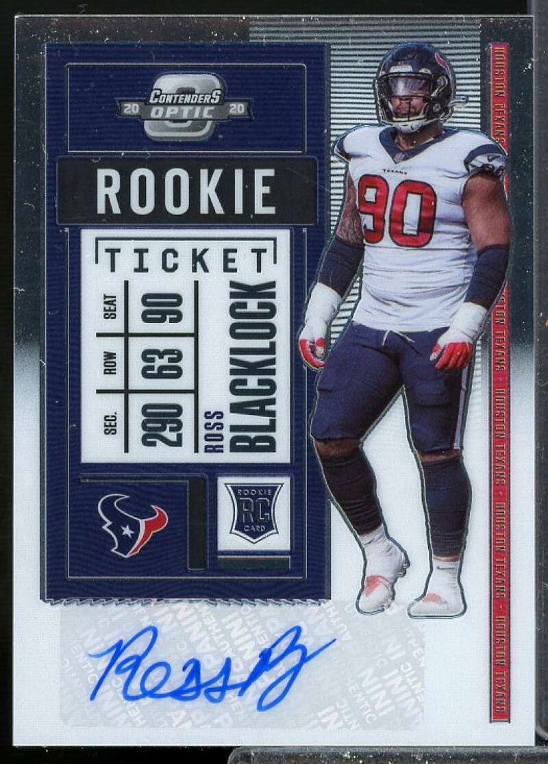 Ross Blacklock AU Rookie Card 2020 Panini Contenders Optic Rookie Auto #158  Image 1