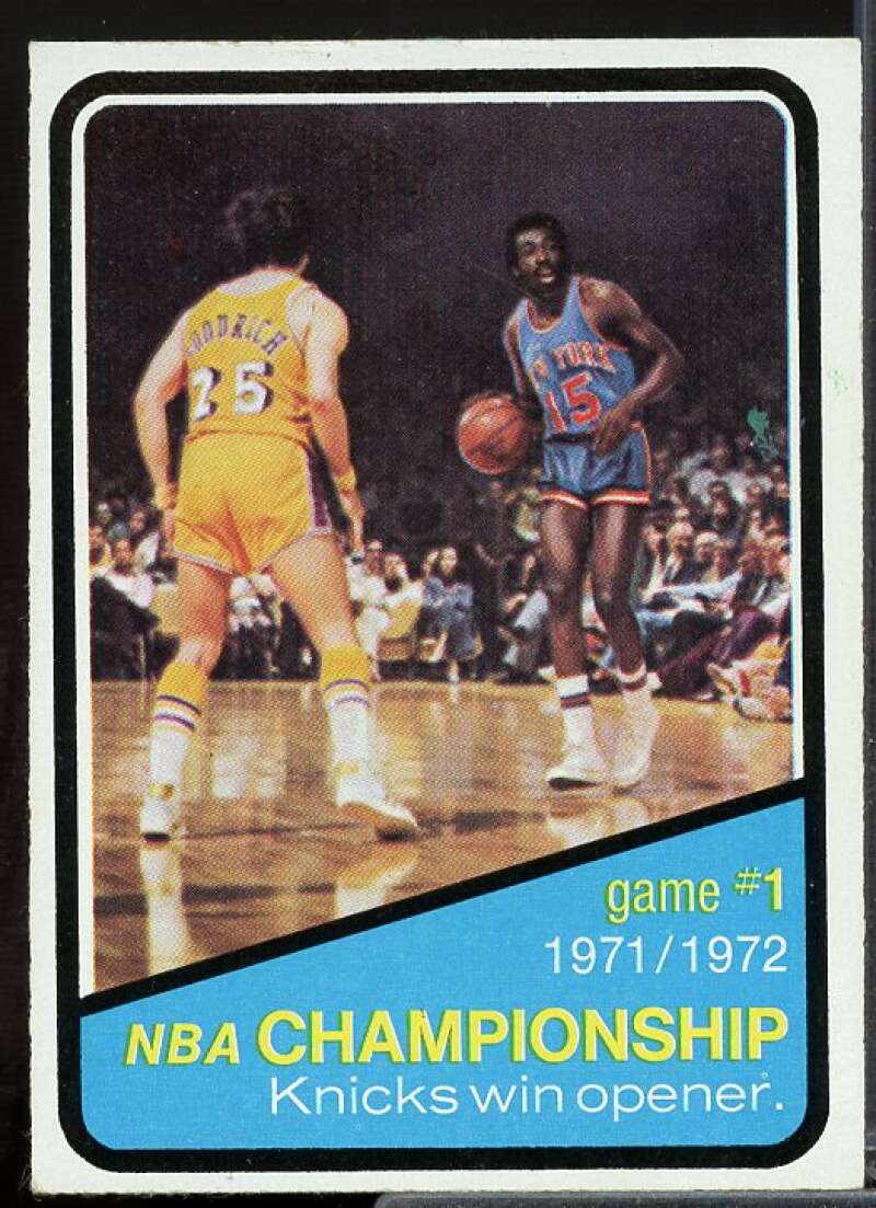 Playoffs G1/Earl Monroe Card 1972-73 Topps #154  Image 1