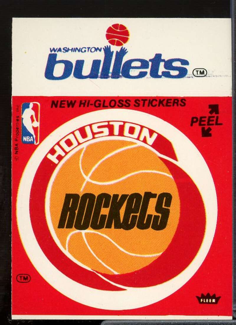 Houston Rockets Washington Bullets Puzzle Fleer NBA Basketball Team Stickers #NNO  Image 1