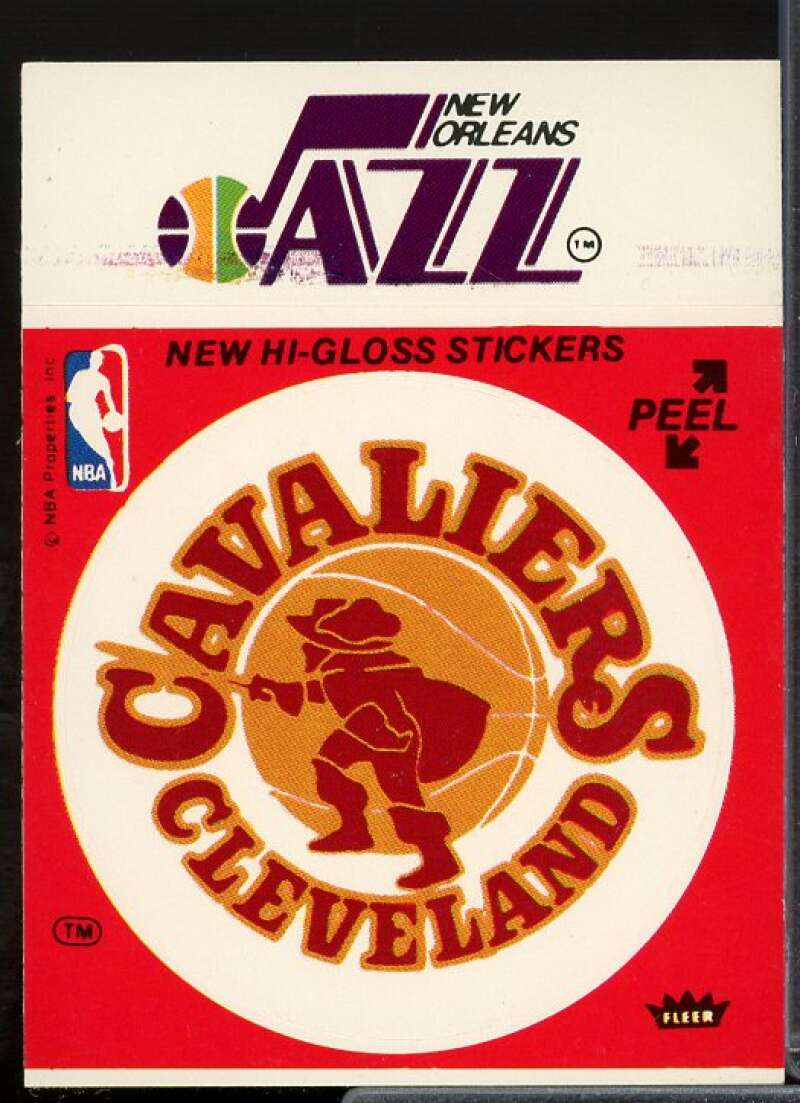 New Orleans Jazz Cleveland Calvaliers Puzzle Fleer NBA Basketball Team Stickers #NNO  Image 1