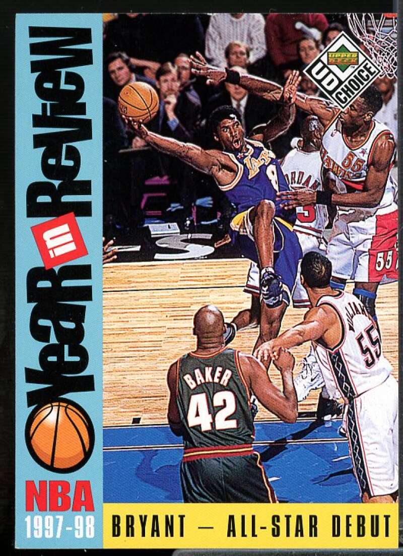 Kobe Bryant YIR Card 1998-99 UD Choice #186  Image 1