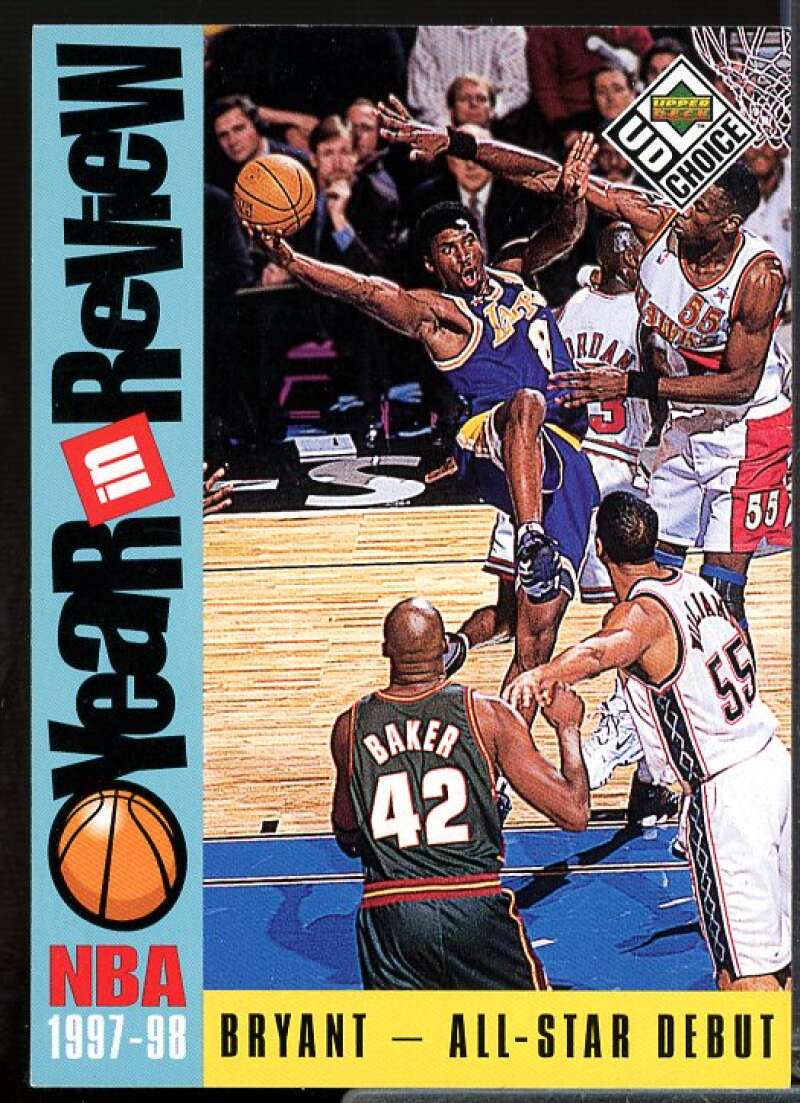 Kobe Bryant YIR Card 1998-99 UD Choice #186  Image 1
