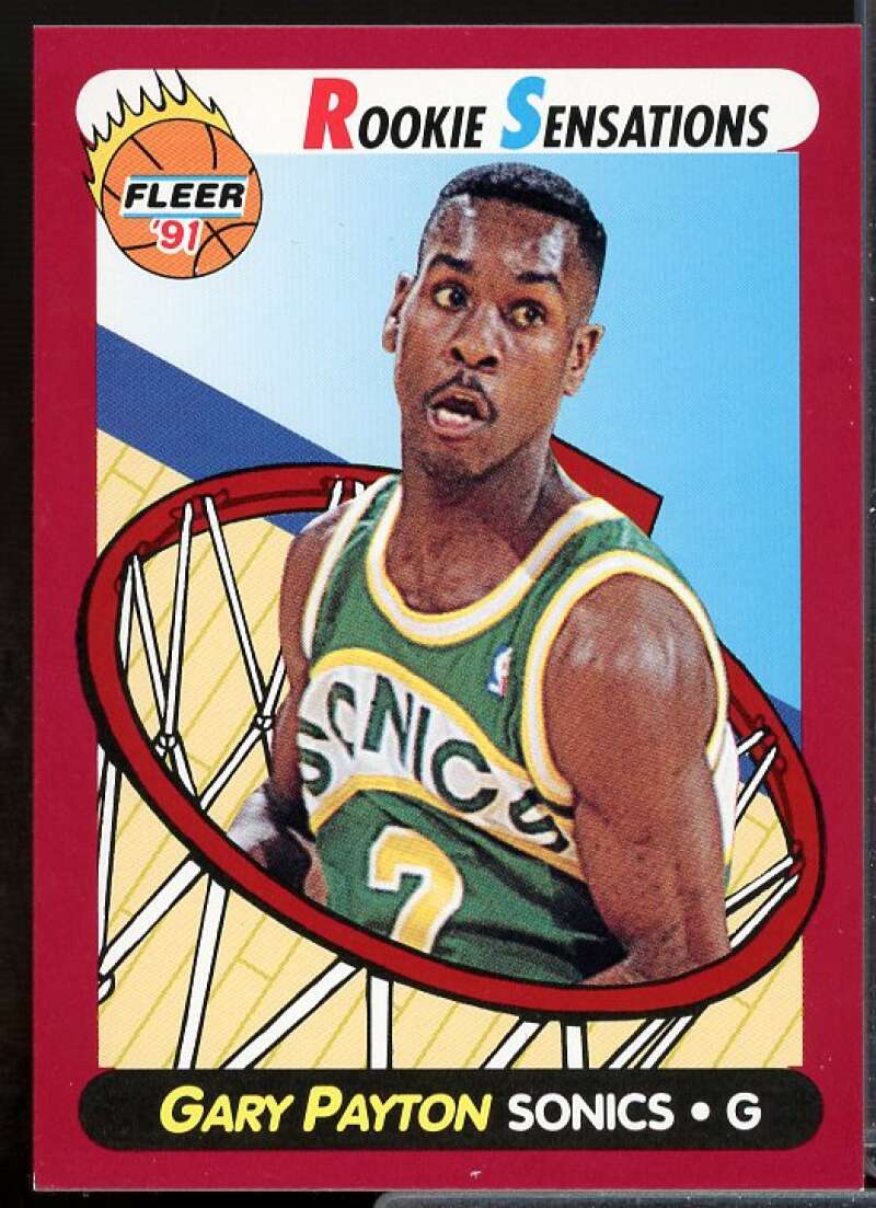 Gary Payton Rookie Card 1991-92 Fleer Rookie Sensations #9  Image 1