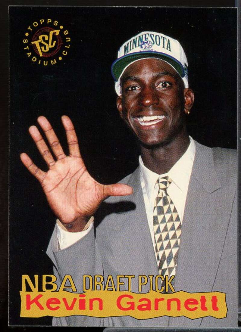 Kevin Garnett Rookie Card 1995-96 Stadium Club Draft Picks #5  Image 1