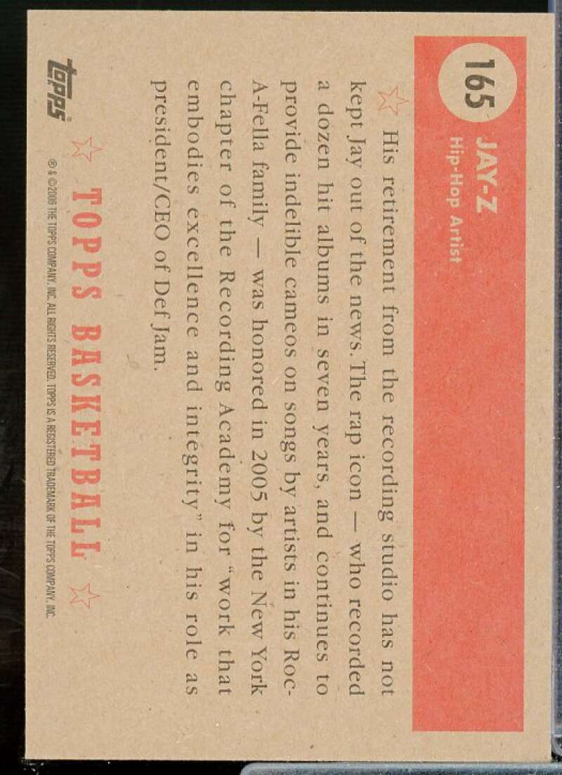 Jay-Z Card 2005-06 Topps Style #165  Image 2