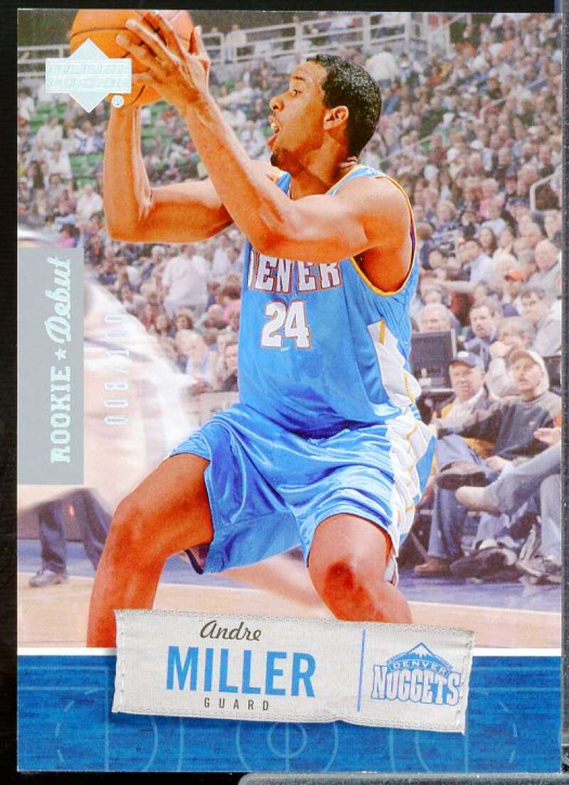 Andre Miller Card 2005-06 Upper Deck Rookie Debut Silver #23  Image 1