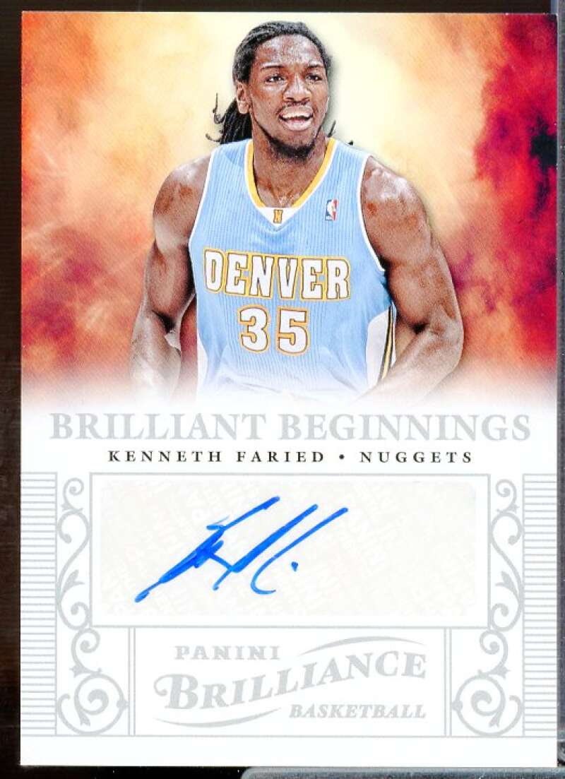 Kenneth Faried 2012-13 Panini Brilliance Brilliant Beginnings Autographs #40  Image 1