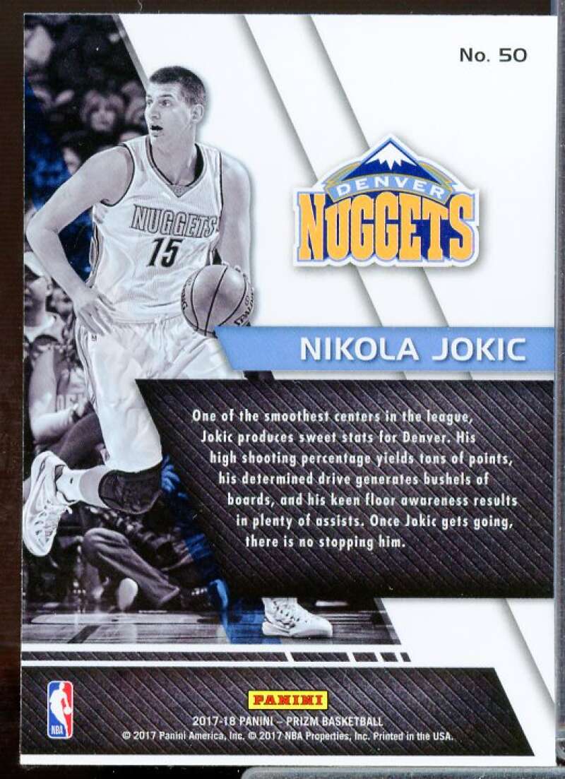 Nikola Jokic Card 2017-18 Panini Prizm Fundamentals #50  Image 2