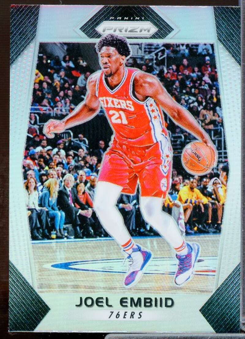 Joel Embiid Card 2017-18 Panini Prizm Prizms Silver #2  Image 1
