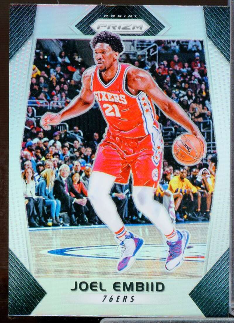 Joel Embiid Card 2017-18 Panini Prizm Prizms Silver #2  Image 1