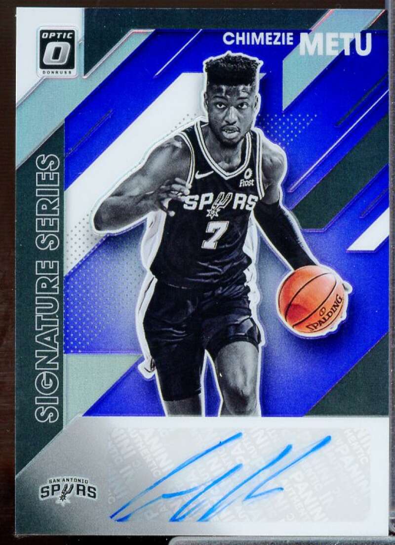 Chimezie Metu Card 2019-20 Donruss Optic Signature Series Purple #18  Image 1