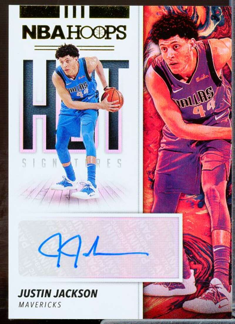 Justin Jackson Card 2019-20 Hoops Hot Signatures #10  Image 1