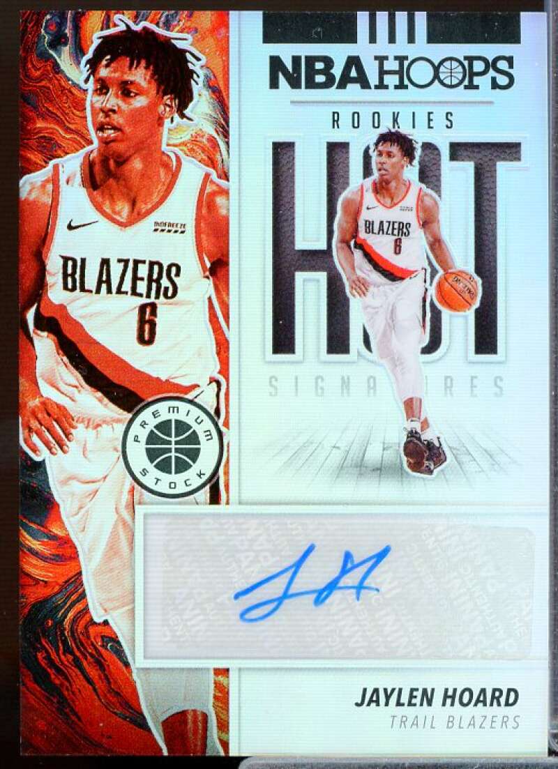Jaylen Hoard Rookie Card 2019-20 Hoops Premium Stock Hot Signatures Rookies #3  Image 1