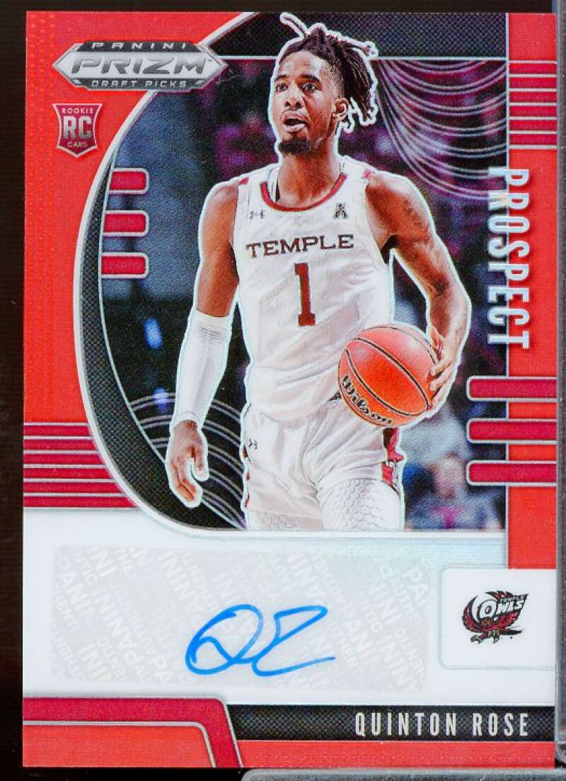 Quinton Rose Rookie Card 2020 Prizm Draft Picks Prospect Autographs Red #39  Image 1