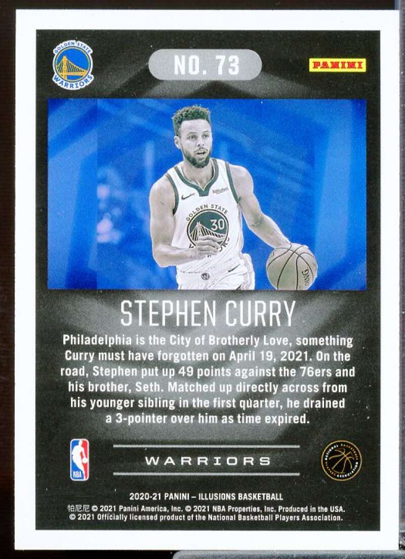 Stephen Curry Card 2020-21 Panini Illusions #73  Image 2