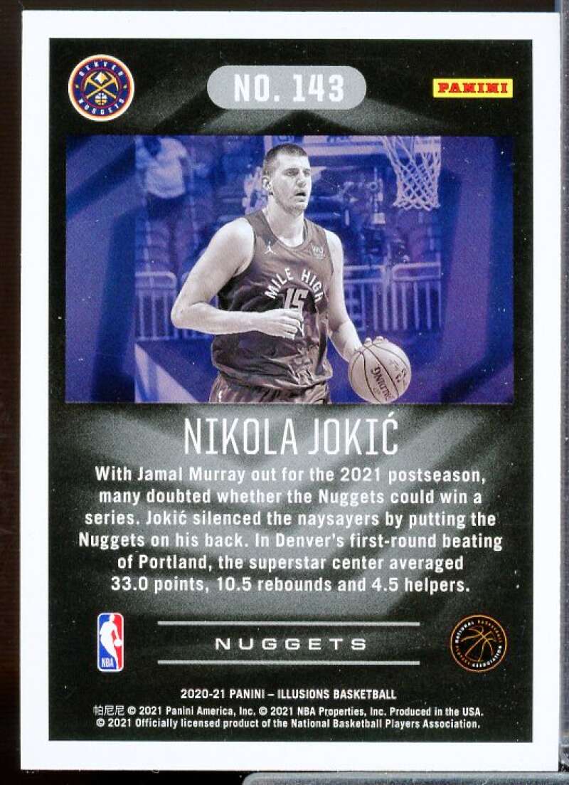 Nikola Jokic Card 2020-21 Panini Illusions #143  Image 2