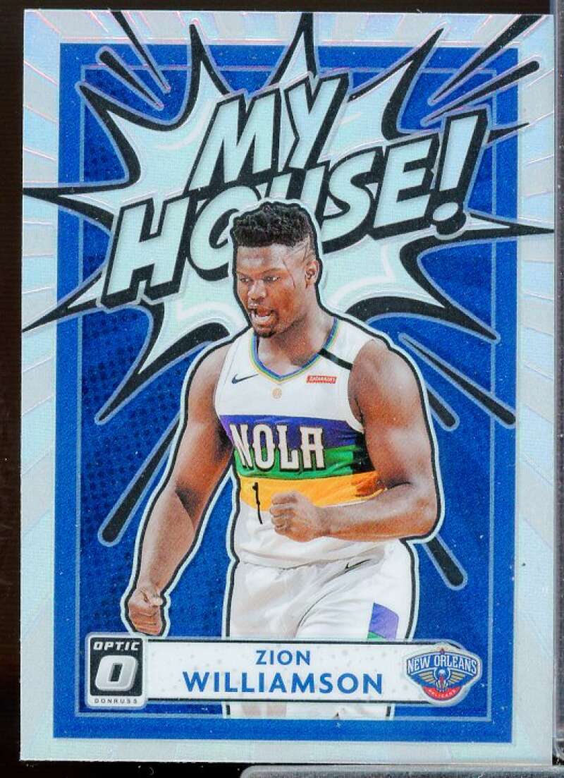 Zion Williamson Card 2020-21 Donruss Optic My House Holo #18  Image 1