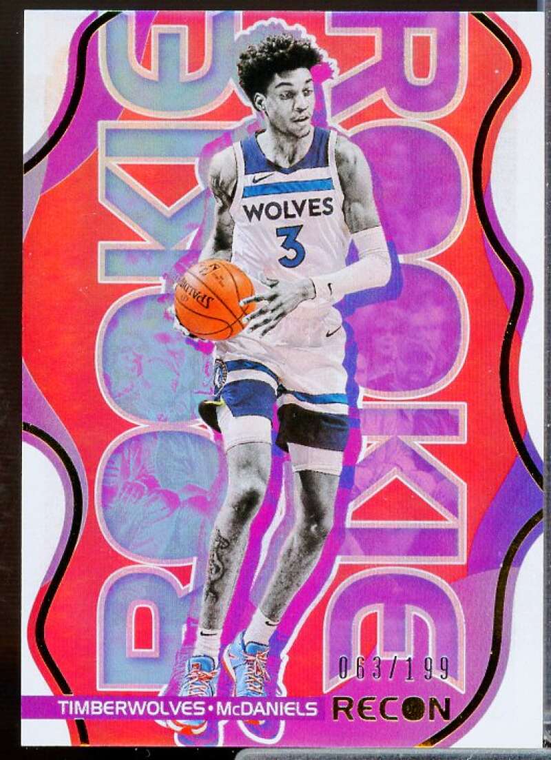 Jaden McDaniels Rookie Card 2020-21 Panini Recon Rookie Recon Red #36  Image 1