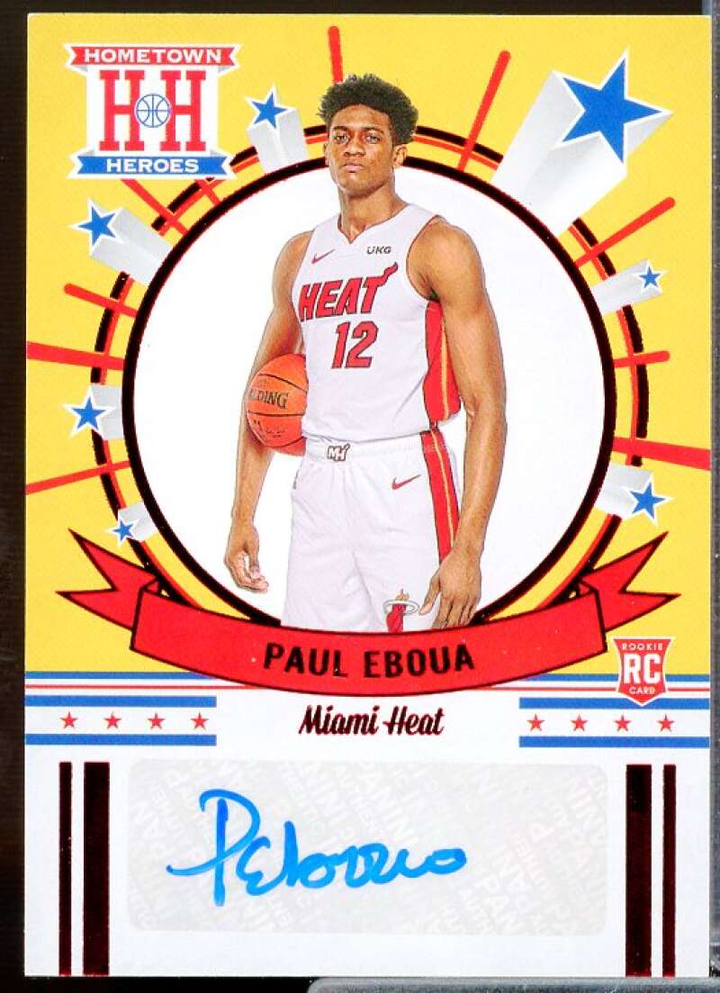 Paul Eboua Rookie Card 2020 Chronicles Hometown Heroes Rookie Autographs Red #4  Image 1