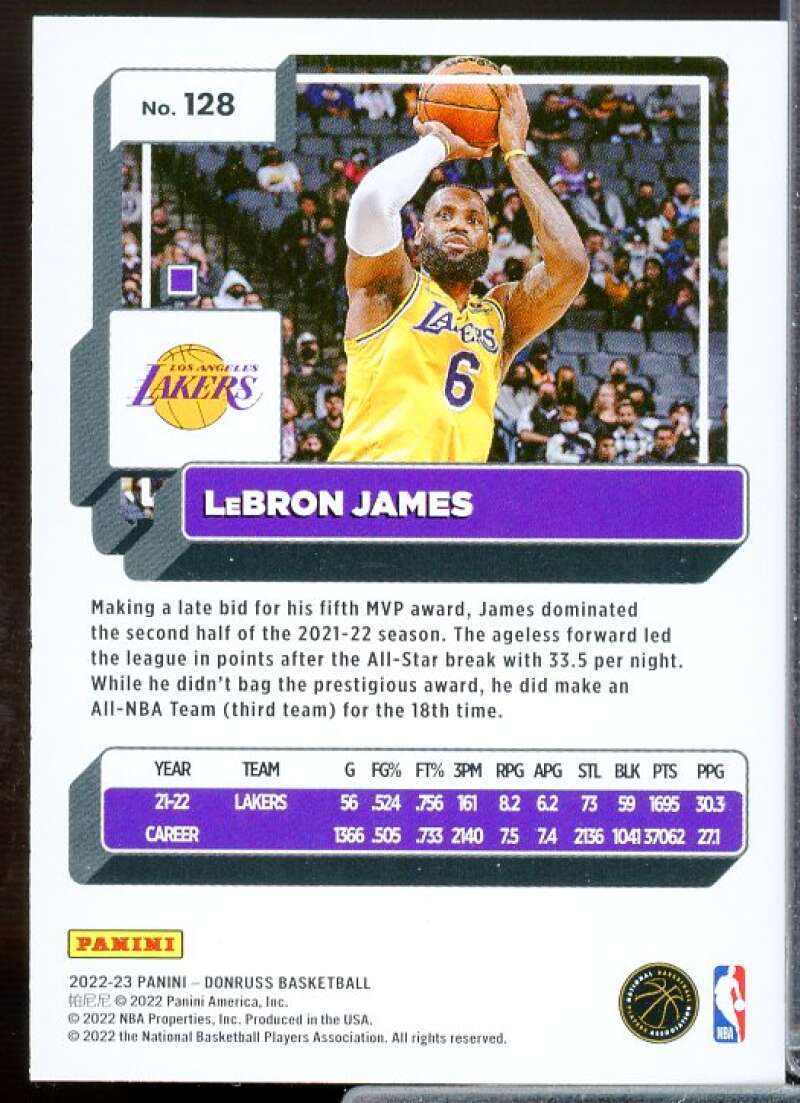 LeBron James Card 2022-23 Donruss #128  Image 2
