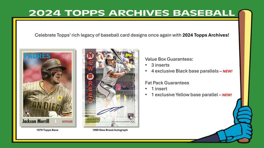 2024 Topps Archives Baseball 7-Pack Blaster Box Image 3