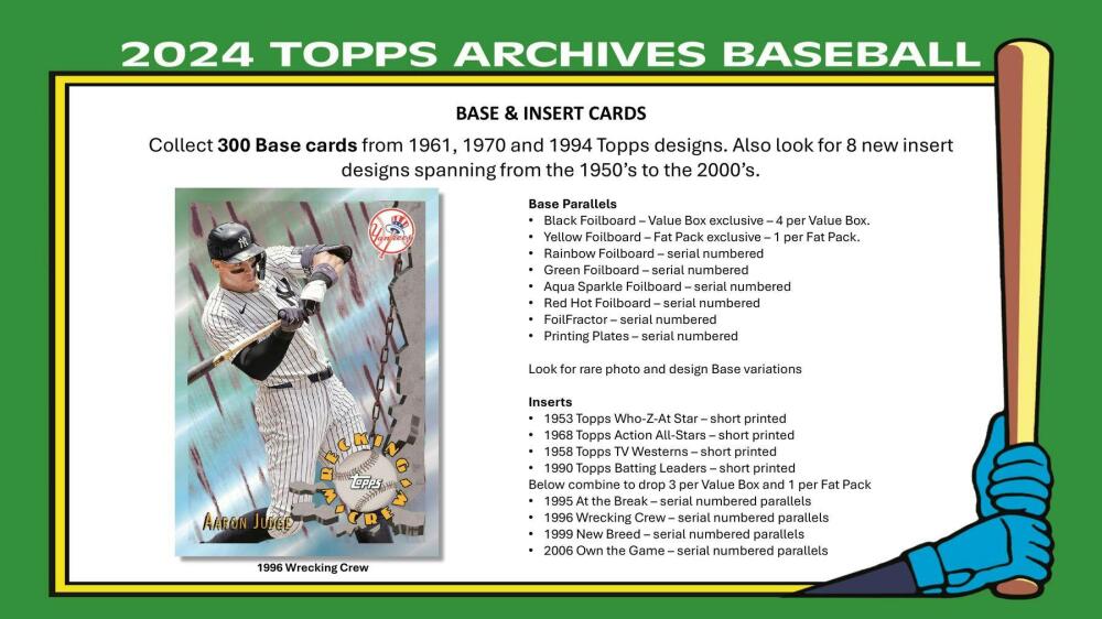 2024 Topps Archives Baseball 7-Pack Blaster Box Image 4