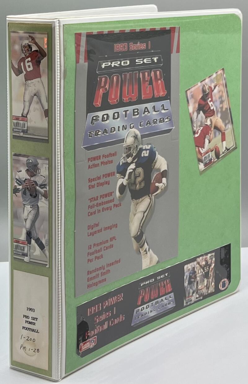 1993 Pro Set Power Set Football Hand Collated Binder Set 1-200 Image 1