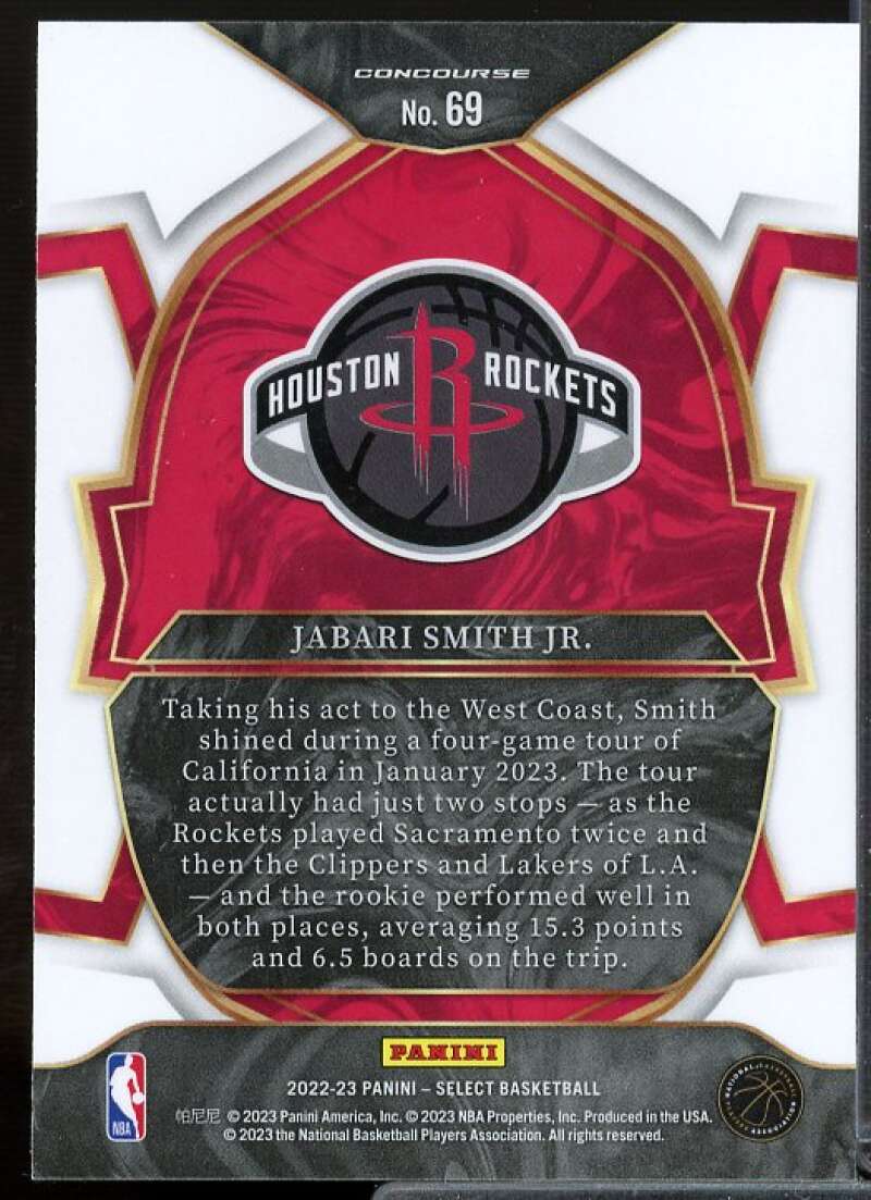 Jabari Smith Jr. Rookie Card 2022-23 Select #69  Image 2