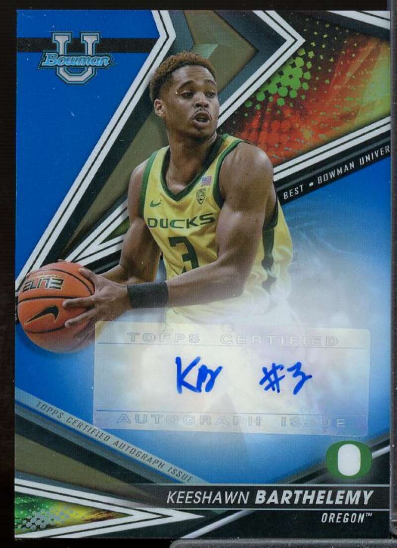 Barthelemy 2022 Bowman's Best University Best of '22 AU Blue Refractors #BOAKB  Image 1