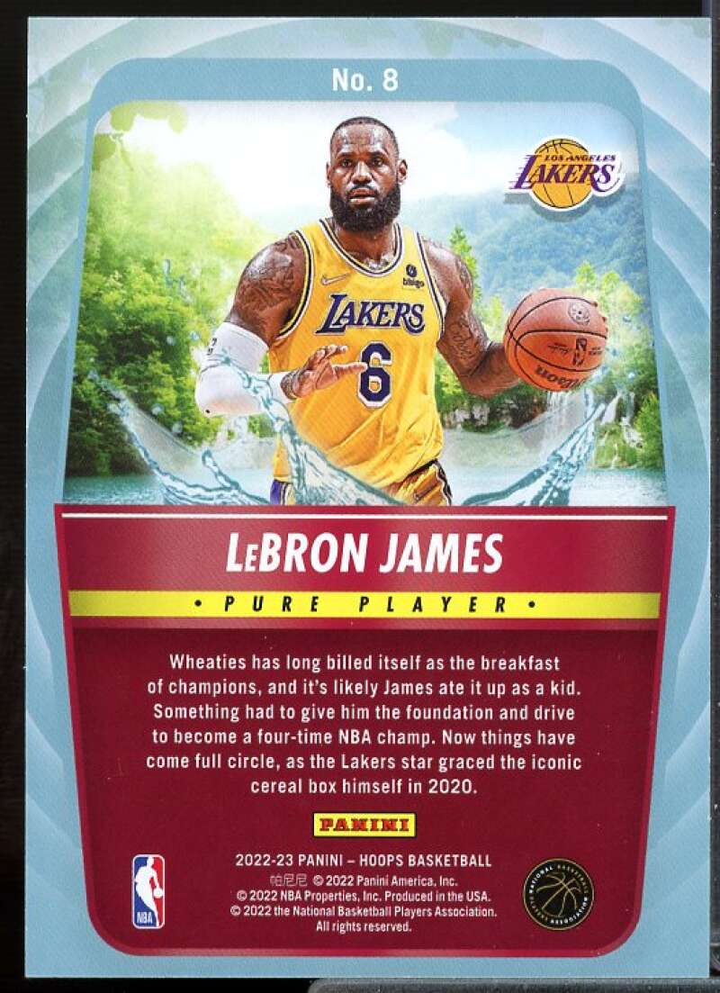 LeBron James Card 2022-23 Hoops Pure Players Winter #8  Image 2