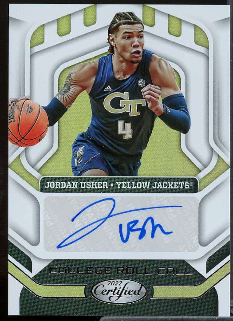 Jordan Usher 2022 Panini Chronicles Draft Picks College Roll Call Autograph #18  Image 1