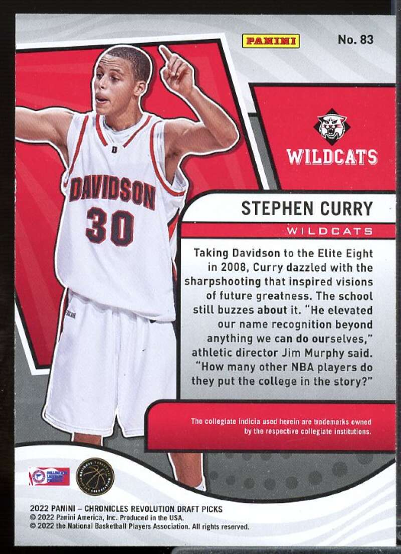 Stephen Curry Card 2022-23 Panini Chronicles Draft Picks Revolution #83  Image 2